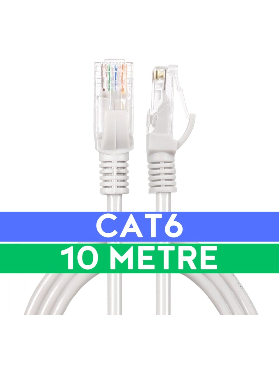 Cat6 10MT Lan Ethernet Kablosu Fabrikasyon Internet Kablo